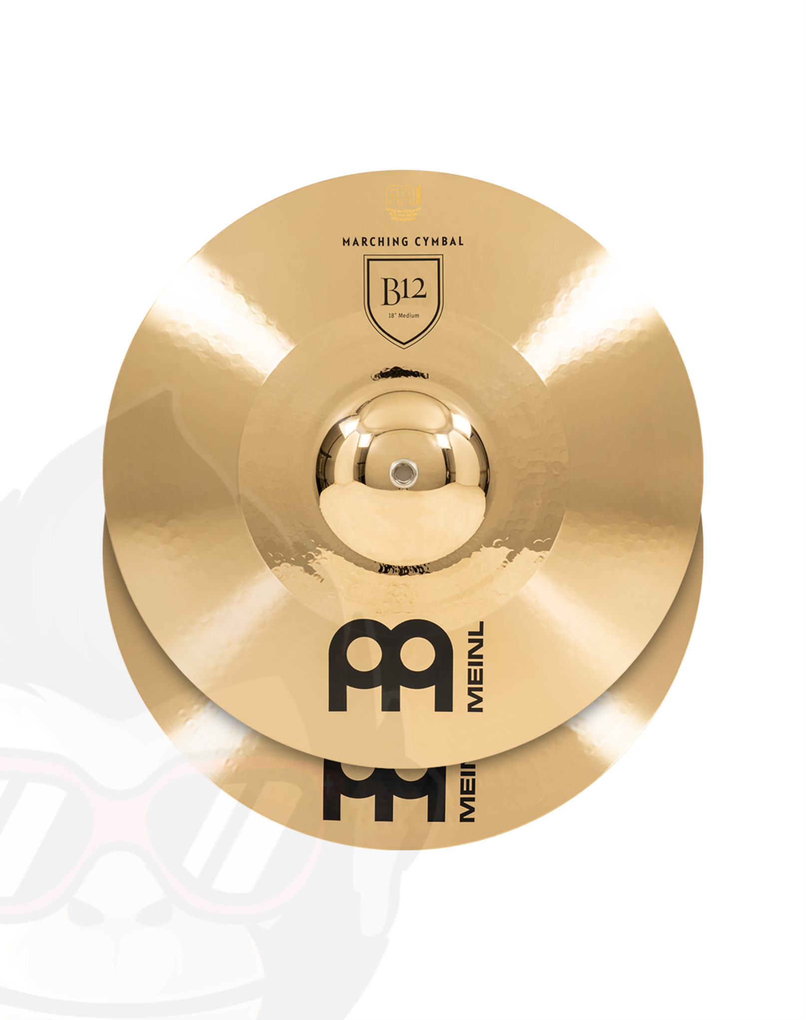 Meinl Professional Marching Hand Cymbals B12 (Pair) 18" MA-B12-18M